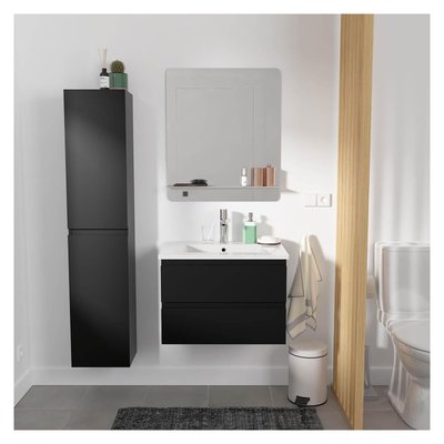 Meuble simple +vasque+miroir+colonne SORRENTO MOB IN