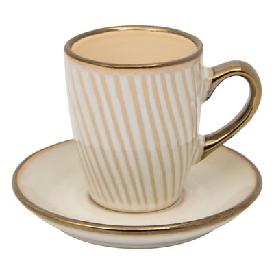 Coffret de 2 tasses avec coupelles en faïence ELLA ATMOSPHERA