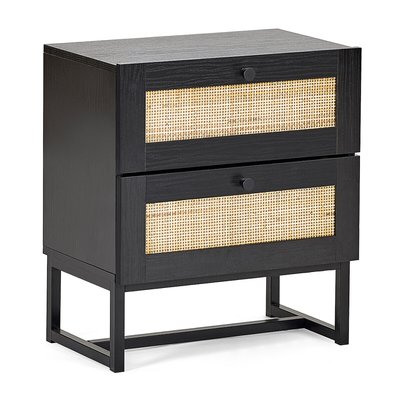 Indiya Rattan 2 Drawer Bedside Table SO'HOME