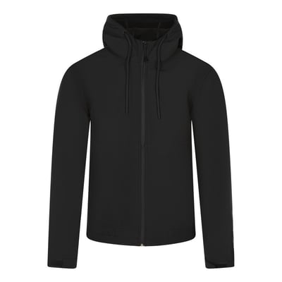 Blouson noir uni coupe ajustée col à capuche avec des cordons de serrage TEDDY SMITH
