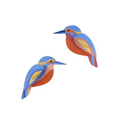 Oiseaux décoratifs Martins-pêcheurs  Kingfishers set de 2 STUDIO ROOF