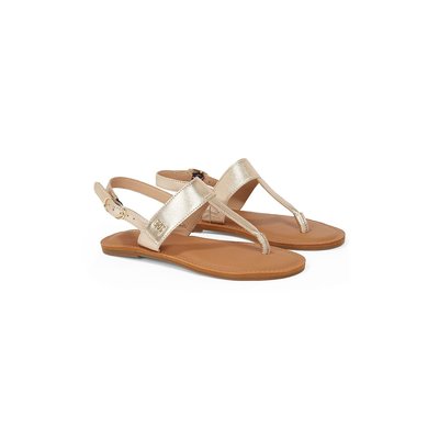Flat Leather Flip Flop Sandals TOMMY HILFIGER