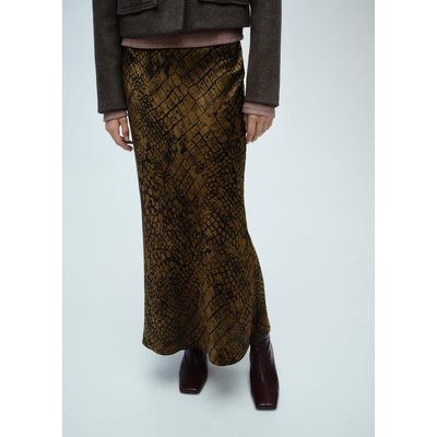 Jupe évasée imprimé croco MANGO
