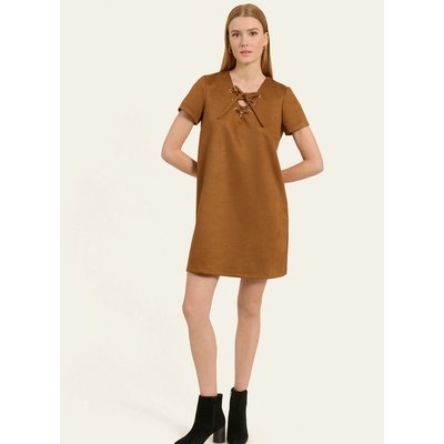 Robe courte en suédine col V WESTERN NAF NAF