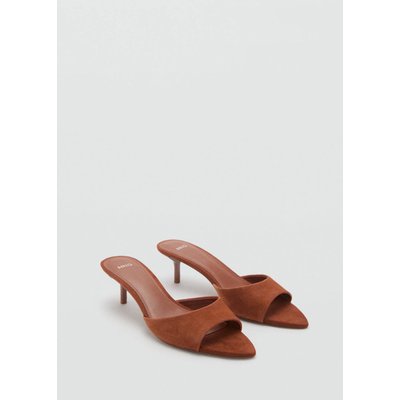 Sandales cuir talon kitten heel MANGO