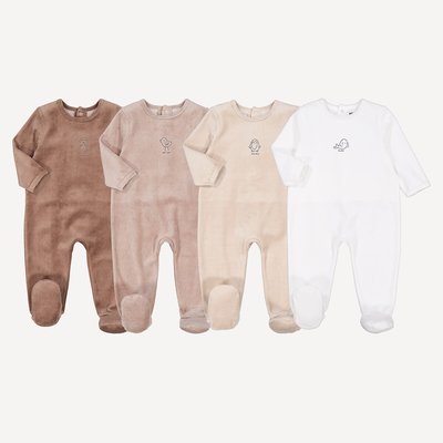 4er-Pack Samst-Strampler, Tiermotive LA REDOUTE COLLECTIONS