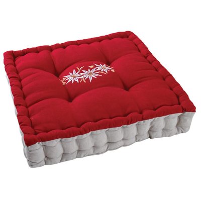 Coussin carré en coton et lin Edelweiss AUBRY GASPARD