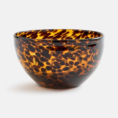 Saladier en verre ambré, diamètre 21 cm, FAUVITA LA REDOUTE INTERIEURS