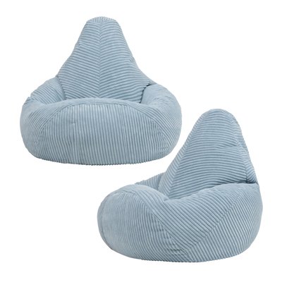 Lot de 2 poufs inclinables enfant velours côtelé Oeko-Tex® - DALTON ICON