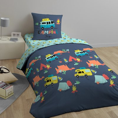 Parure housse de couette enfant + taie coton, Bivouak C DESIGN HOME TEXTILE