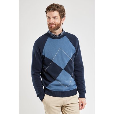 Pull jacquard en coton et laine BERAC GUY DE BERAC