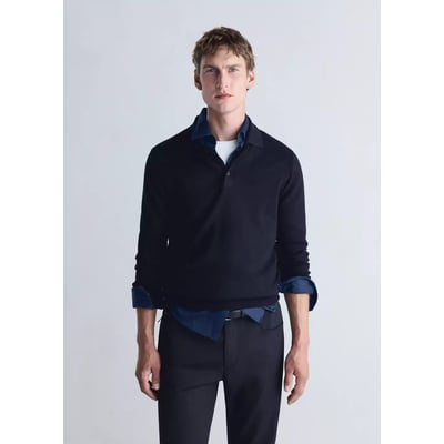 Polo en jersey de maille fine MANGO MAN