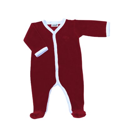 Pyjama velours - 100% coton biologique - 1 à 6 mois PREMIERS MOMENTS