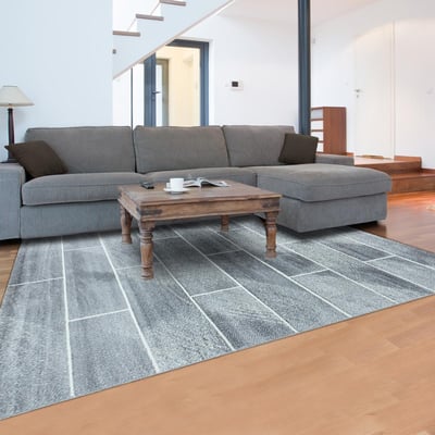 Tapis salon et chambre tissé motif géométrique OMEGOU UN AMOUR DE TAPIS