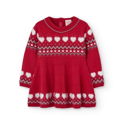 Robe en maille imprimé coeurs BOBOLI