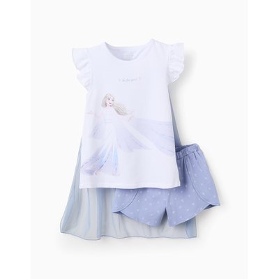 Pyjama en Coton avec Cape en Tulle La Reine des Neiges ZIPPY