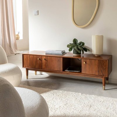 Meuble TV 3 portes en bois d'acacia  EMIEL MADE IN MEUBLES 