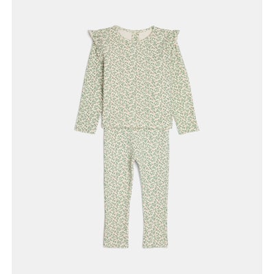 Ensemble motif floral lamarine en coton bio CADET ROUSSELLE