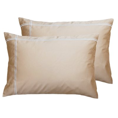 Lot de 2 taies d'oreiller satin de coton 120 fils PAVILLON ROYAL SENSEI MAISON
