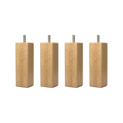 Pied carré bois (lot de 4) SOMEO