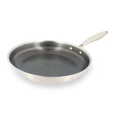 Poêle revêtu 30cm en acier inoxydable, TRINOX MENASTYL