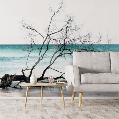 Papier peint panoramique mer bleue turquoise HEXOA
