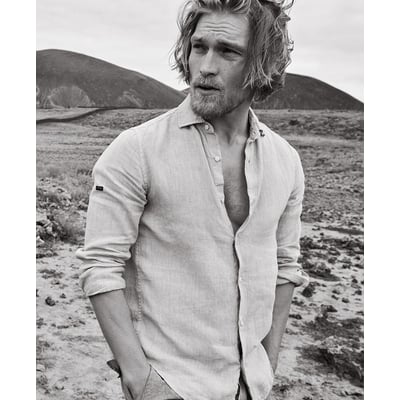 Chemise manches longues en lin  SUPERDRY