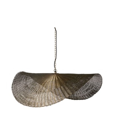 Suspension ORIA en métal finition bronze - 100 cm BLANC D’IVOIRE