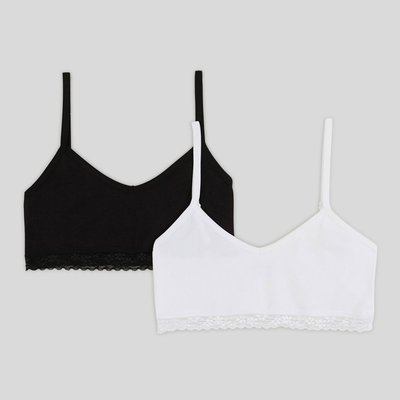 Lot de 2 brassières sans coutures en coton BIO MONOPRIX