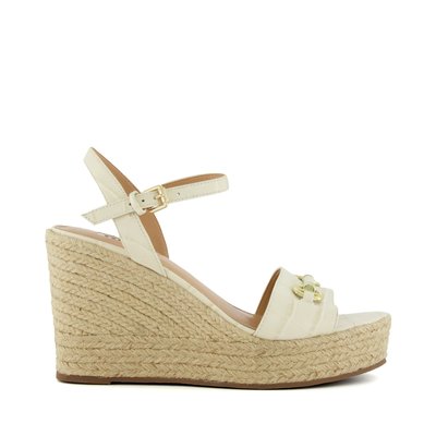 Espadrilles compensées en cuir à mors - KAI DUNE LONDON
