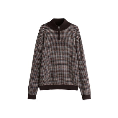 Pull à col zippé et carreaux NEXT
