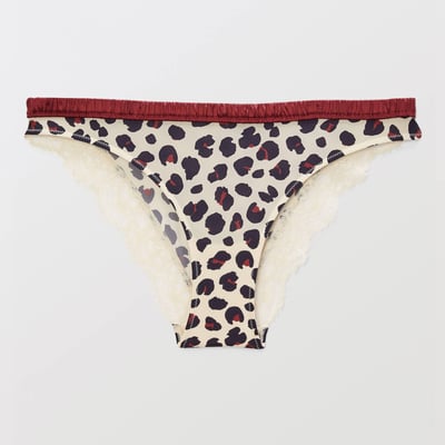 Culotte ZOE en microfibre imprimée et dentelle MONOPRIX