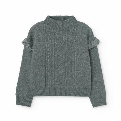 Pull à franges et tresses BOBOLI