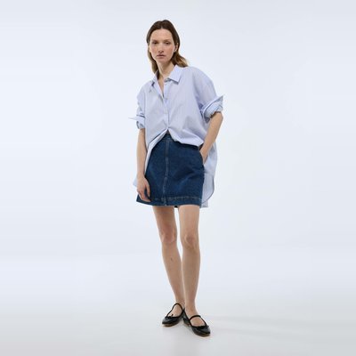 Jupe courte en denim MONOPRIX