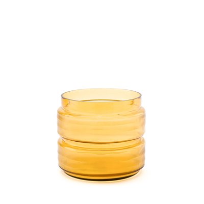 Vase en verre transparent jaune, Sunira AM.PM