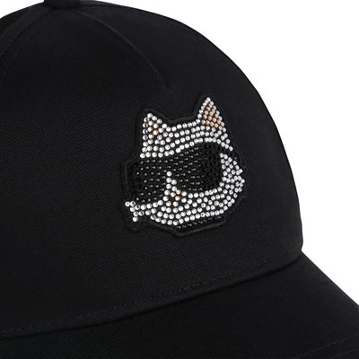 Casquette à strass en coton KARL LAGERFELD KIDS