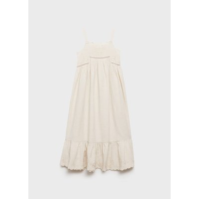 Robe brodée coton lin MANGO KIDS