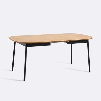 Table à manger, extensible, en plaqué chêne, 4 à 8 couverts, AMORINO LA REDOUTE INTERIEURS