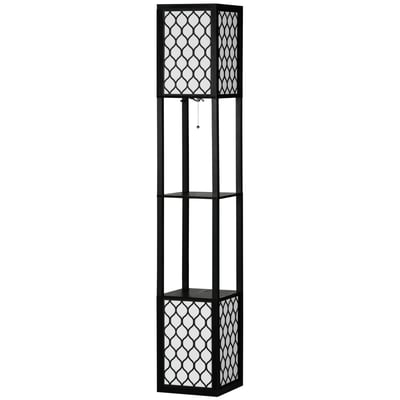 Lampadaire Bois Noir HOMCOM