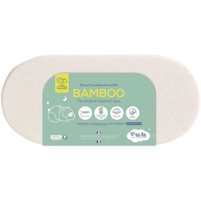 Matelas couffin non traité déhoussable P'TIT LIT