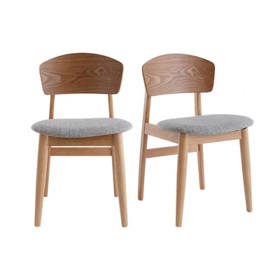 Chaises scandinaves en bois (lot de 2) ELION MILIBOO