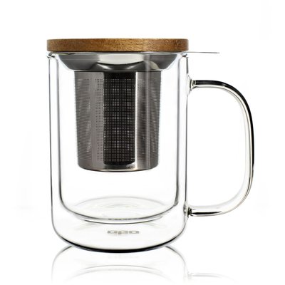 Théière Tisanière Gustave en verre double paroi OGO LIVING