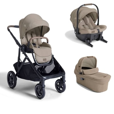 Poussette trio Versiti + siège auto Sprint + nacelle Ramble XL Signature Sandstone beige JOIE