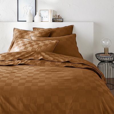 Housse de couette satin coton lavé, Victor damier LA REDOUTE INTERIEURS