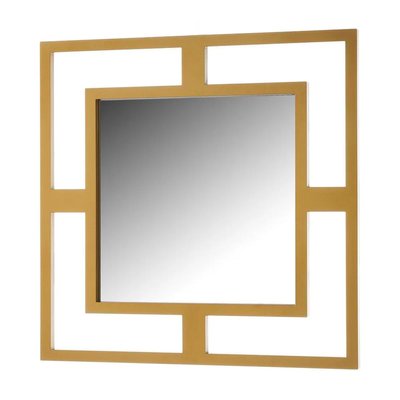 Miroir mural carré plastique doré 40x1.2x40cm WADIGA