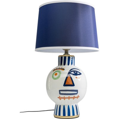Lampe visage en porcelaine et polyester, TWO FACE KARE DESIGN