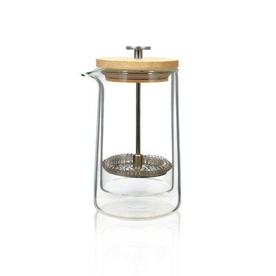 Cafetière à piston en verre double paroi 350ml, OCTAVE OGO LIVING