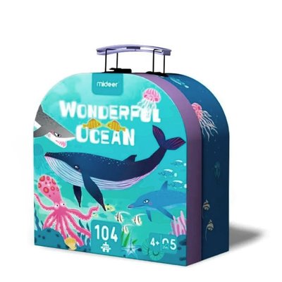 Ma Valise Puzzle Océan 104 pcs MIDEER