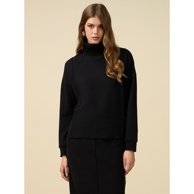 Sweat-shirt réalisé en tissu bouclé de coton mélangé avec nervures sur le devant OLTRE