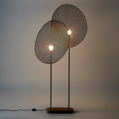 Lampadaire en rotin, design E. Gallina, Canopée AM.PM